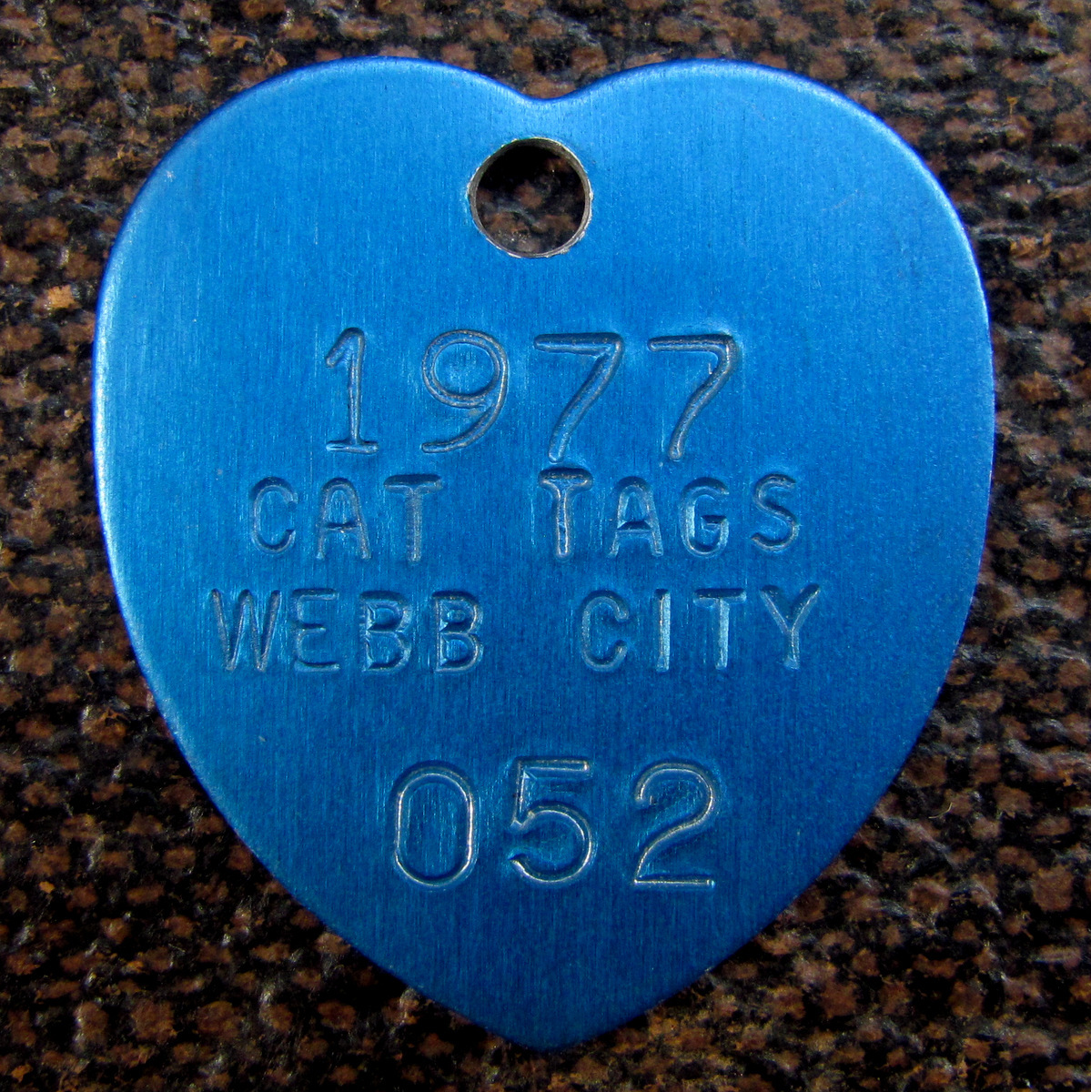 【キャットタグ】1977年 Cat Tag Webb city ビンテージ アンティーク 骨董 猫 キーホルダー ドッグタグ ネックレス等にの画像1