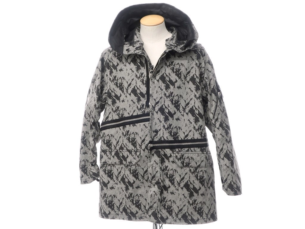 未使用 ストーンアイランド STONE ISLAND 総柄 コットン モッズコート