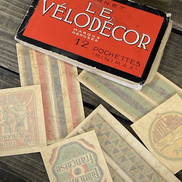 106362 ヴィンテージ 「CARNET LE VELODECOR」 トランスファー 自転車 フランス製 ビンテージ アンティーク_画像5