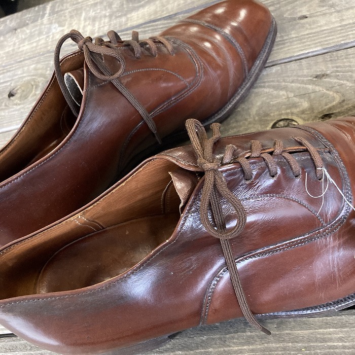106271 Британия кожа обувь бренд [ Church Church*s] 3 город Vintage античный Британия кожа обувь ENGLAND