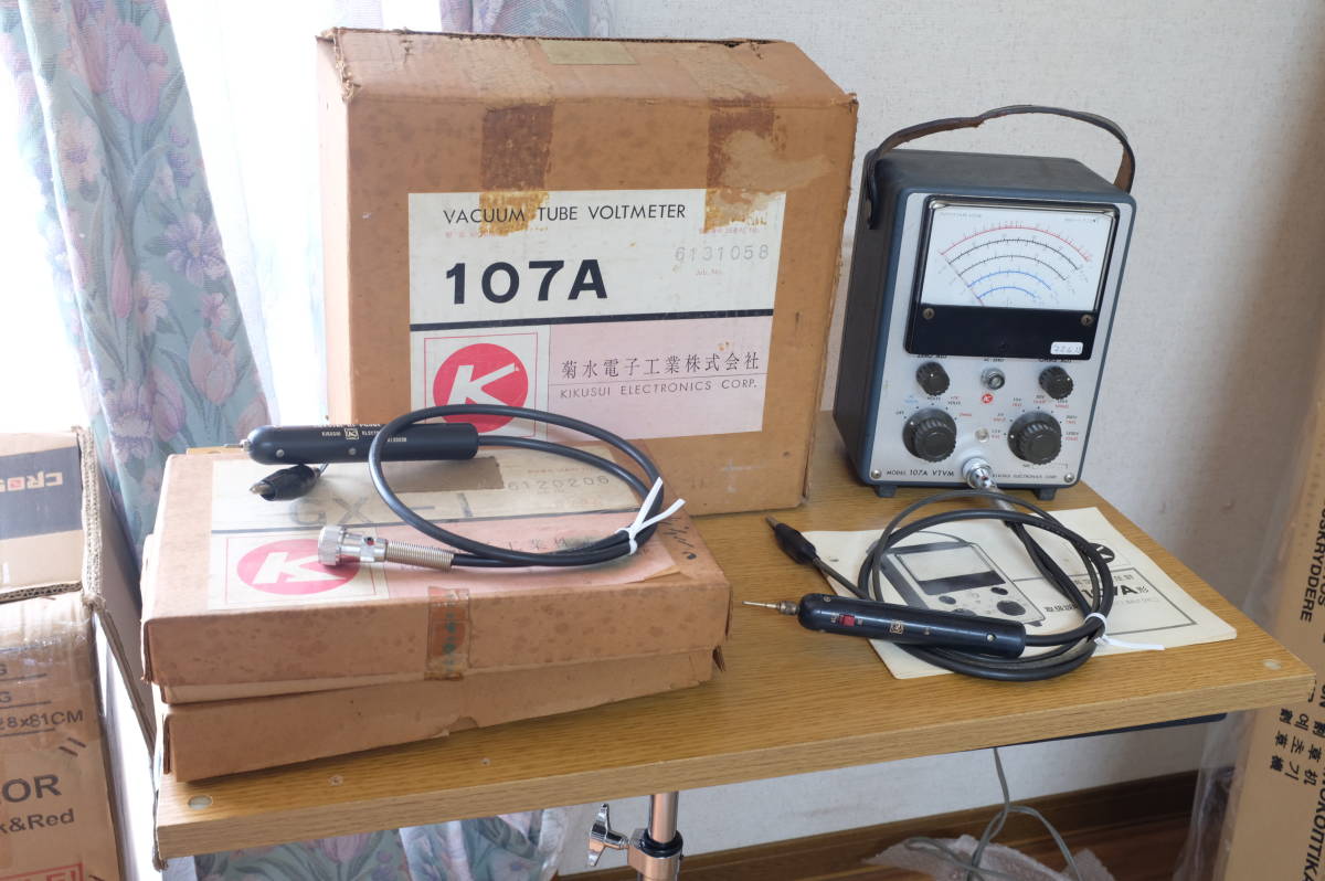 菊水電子工業製 真空管電圧計 107A＋高周波プローブGX-1 品 ジャンク