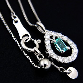 パライバトルマリン0.11ct ダイヤ入Ptネックレス | paradaabogados.com