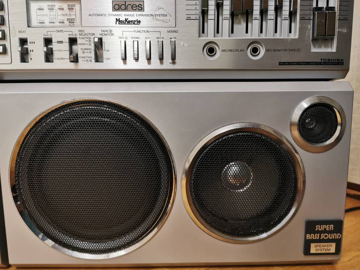 東芝ステレオ ラジオカセット レコーダー RT-S98 昭和レトロ 動作品