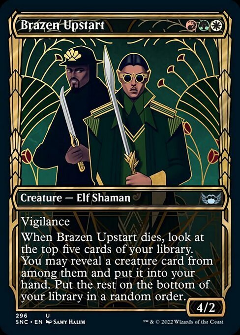 MTG ■金/英語版■《厚顔な成り上がり/Brazen Upstart》★ショーケースFOIL★ ニューカペナの街角 SNC 　_画像1