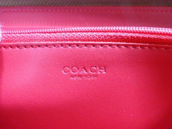 COACH 長財布 新品 同様 未使用 正規品 [12] ジッピーウォレット レディース F91649 カーキ ブラウン レッド ハート クレヨン_画像8