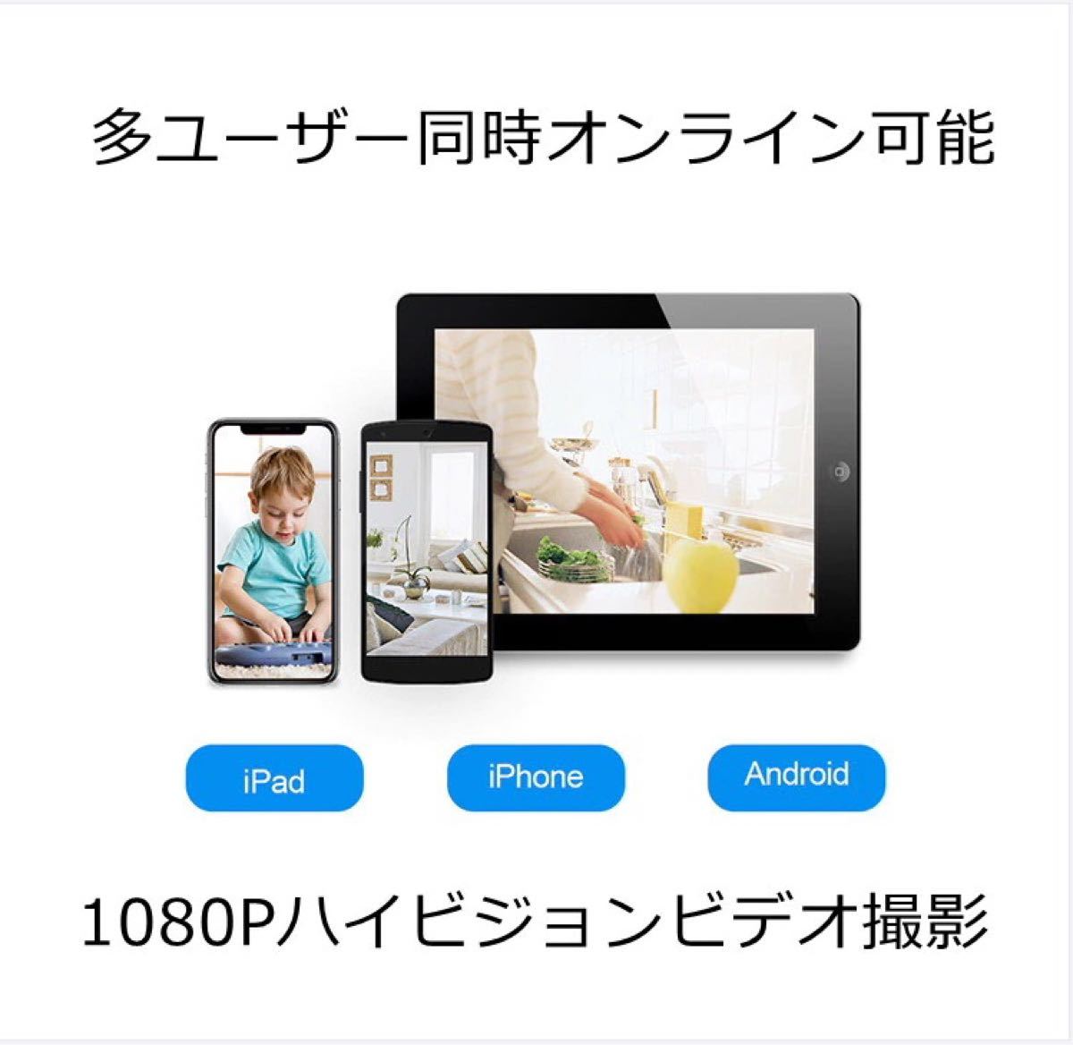 日本語取説 ネットワークカメラ Wifi 1080P 200万画素 監視カメラ