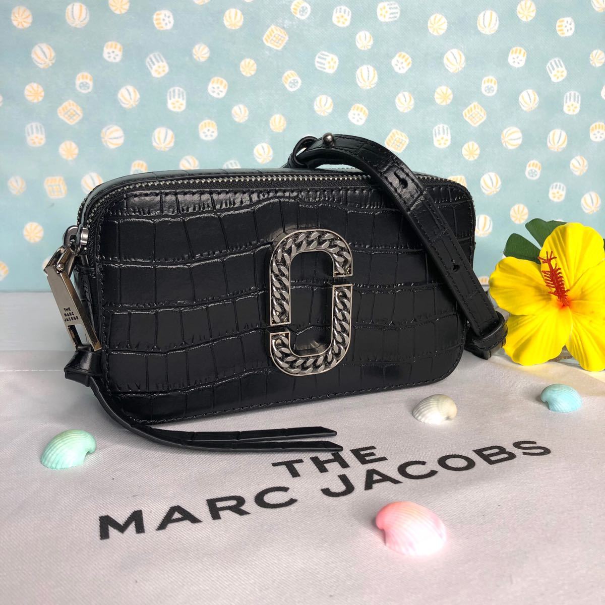 MARC JACOBS スナップショット ショルダーバッグ クロコ ブラック(かばん、バッグ)｜売買されたオークション情報、yahooの商品