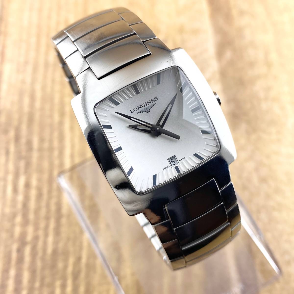 ポイント2倍 LONGINES ロンジン オポジション スクエア クロノグラフ