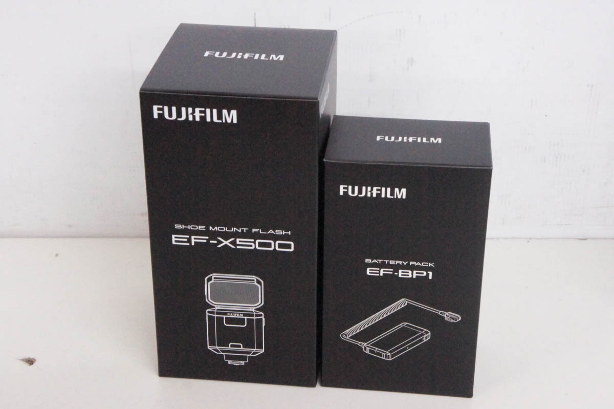 未使用 FUJIFILM フジフイルム EF-X500 クリップオンフラッシュ バッテリーパック EF-BP1付