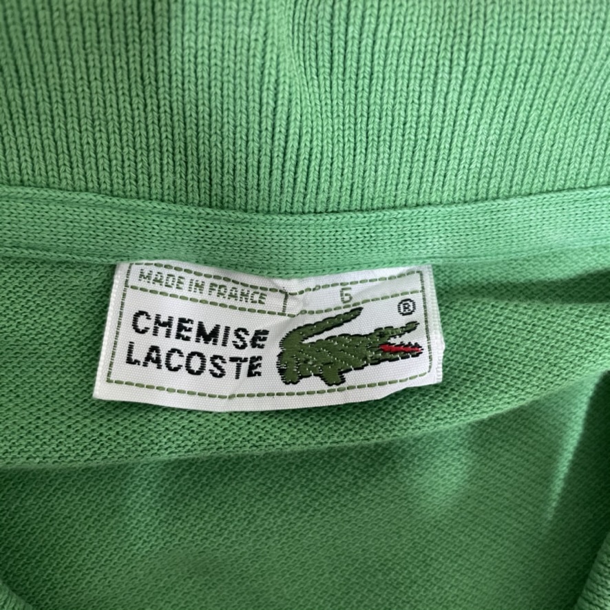 LACOSTE ラコステ 半袖ポロシャツ グリーン ワンポイント　フランス製 6_画像3