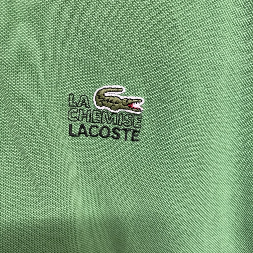 LACOSTE ラコステ 半袖ポロシャツ グリーン ワンポイント　フランス製 6_画像7