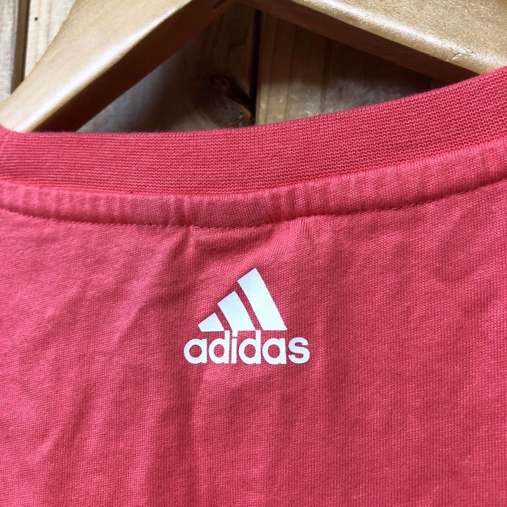 【美品】adidas◇アディダス 半袖Tシャツ トップス サイドロゴプリント BIGロゴ 綿100% スポーツウェア カジュアル メンズM_画像7