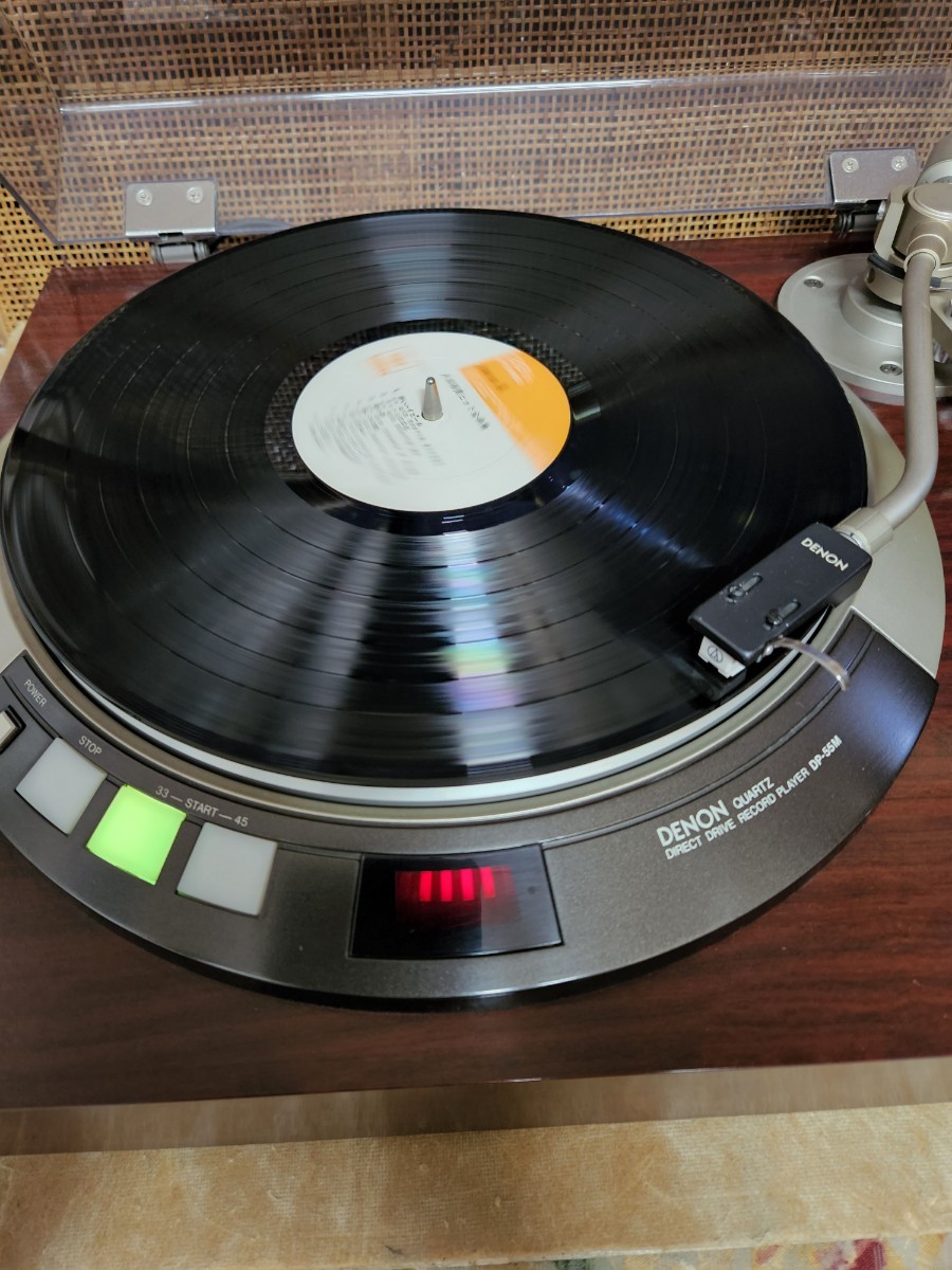 奇跡!レストア完動超美品!MM針新品.!DENONレコードプレイヤーDP-55M