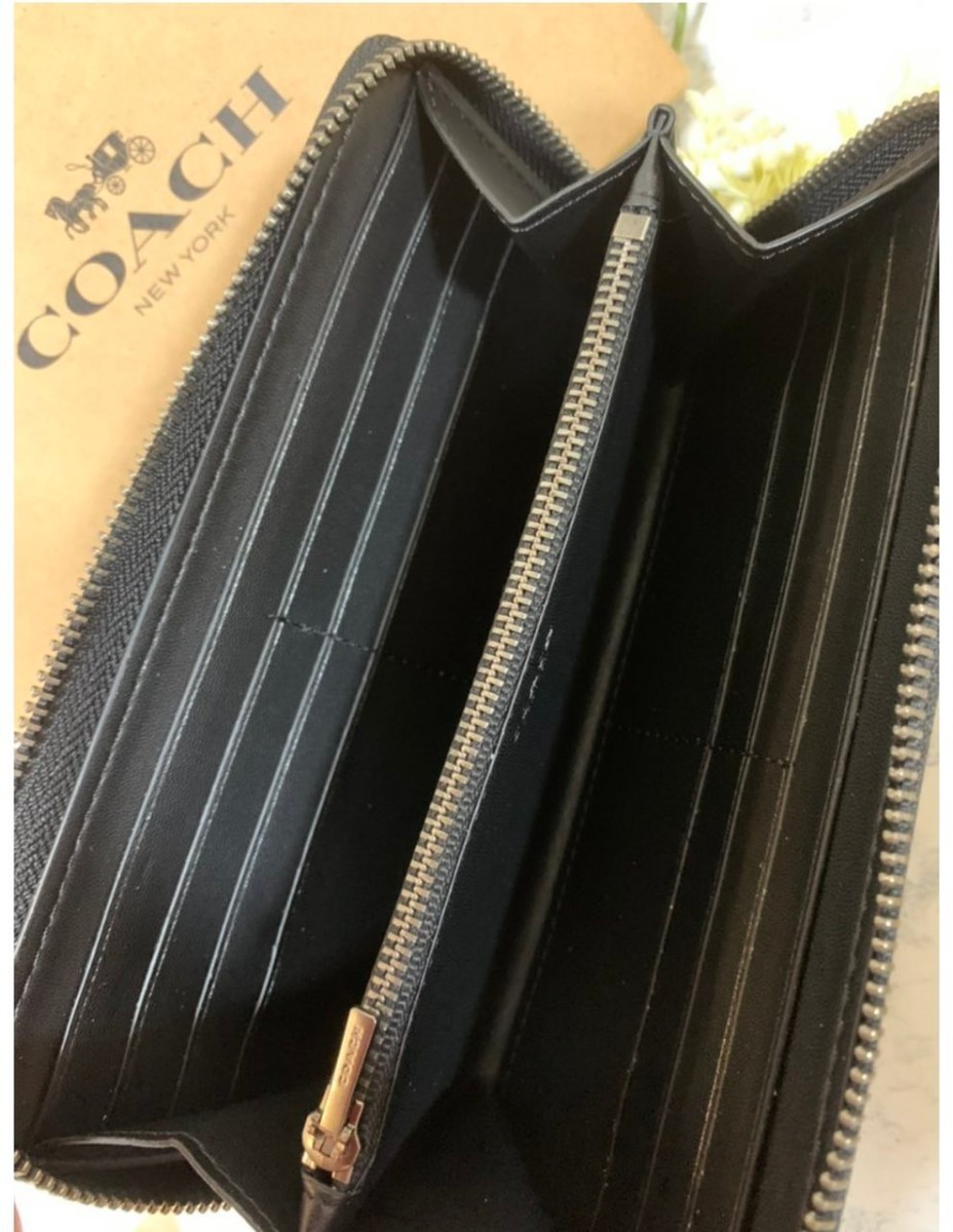 コーチ メンズ チェック 灰色 グレー 長財布 新品 | contifarma.pe