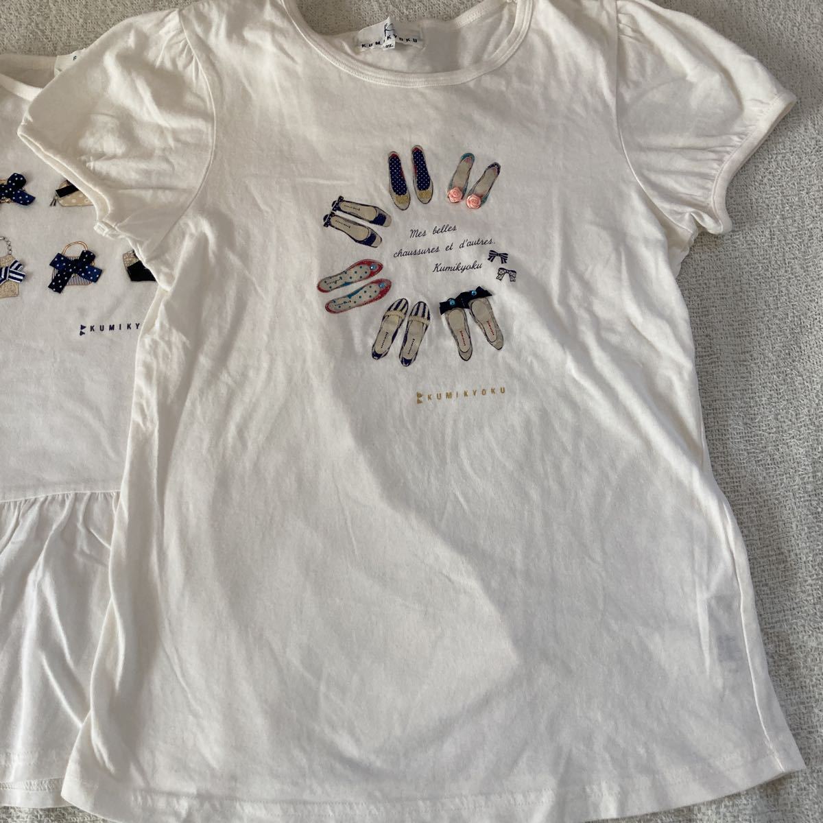 国内最安値！ 美品 組曲 150〜160 半袖 カットソー Tシャツ 白 リボン 女の子 2枚 www.bdiwearparts.com
