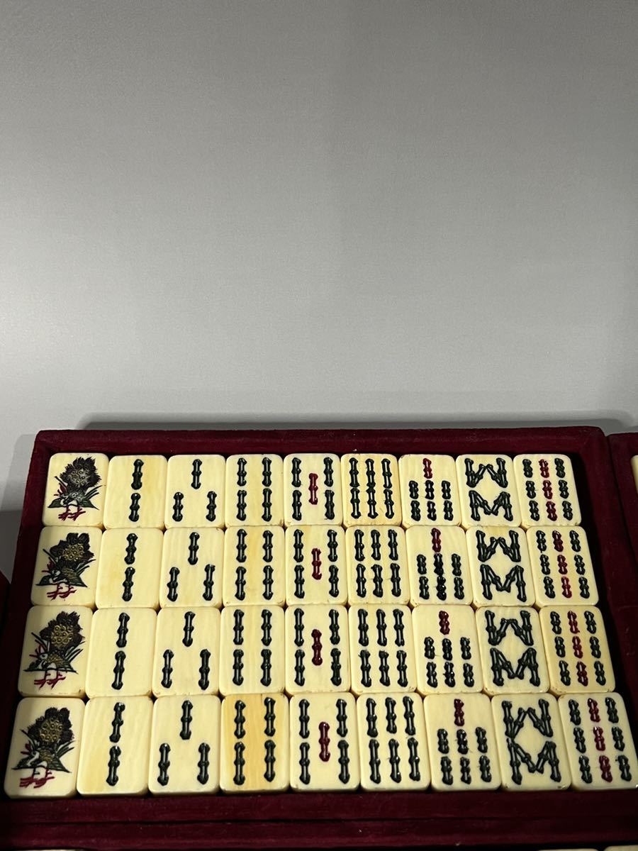 桃花島】A0038D0 麻雀牌竹背象牙風高級麻雀牌手彫り麻雀中国美術 桃花島】A0038D0 麻雀牌竹背象牙風高級麻雀牌手彫り麻雀中国美術