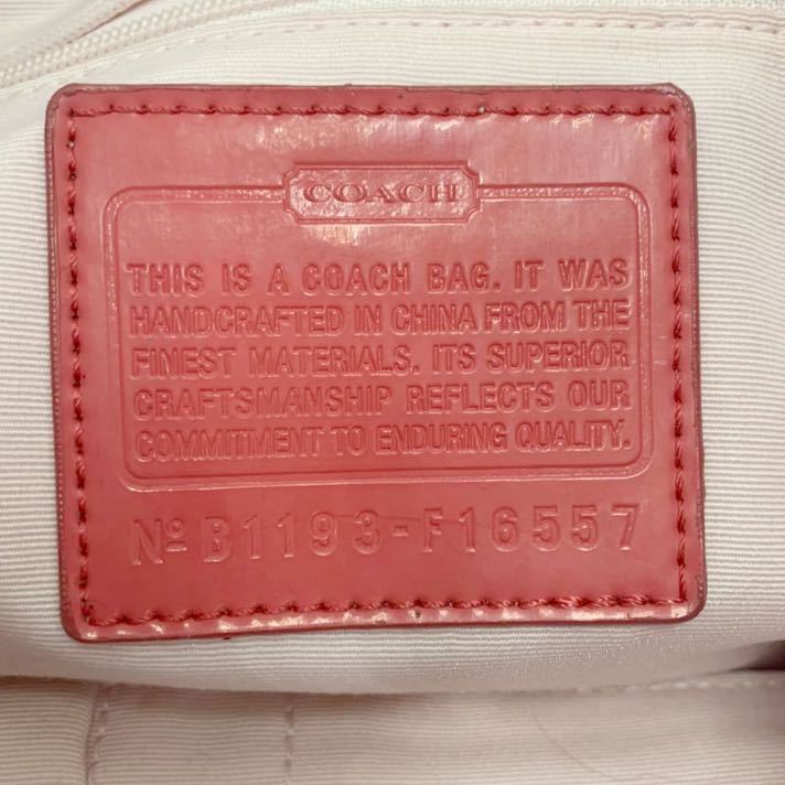 (E-b19) COACH コーチ ショルダーバッグ コーチショルダーバッグ ピンク 斜めがけバッグ バッグ カバン ファッション ブランド_画像6