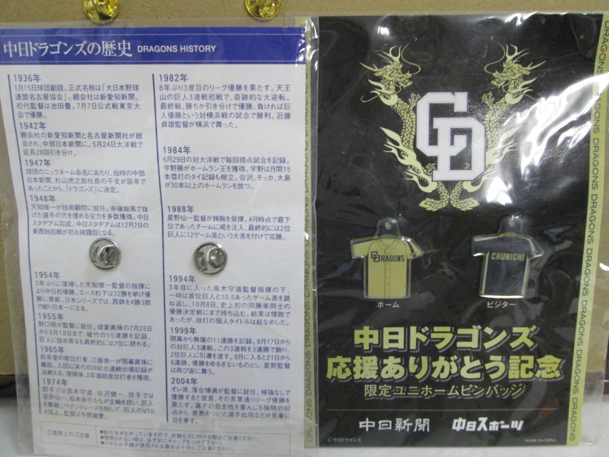 中日ドラゴンズ 松阪 根尾昂　大島　高橋/限定/ユニホーム/マンスリービーンズ　 ピンバッジセット　５コ　未使用か美品送料が説明欄に記入_画像7