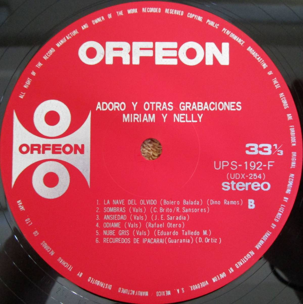 LP　国内盤　メキシコ音楽　ミリアムとネリー Hermanitas Nunez「デビュー Adoro y Otros Grabaciones」（テイチク）_画像5