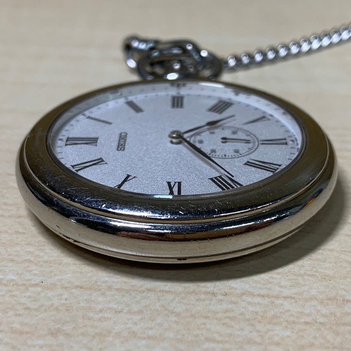 希少 SEIKO JAL 純銀 SILVER925 懐中時計 純銀チェーン付き