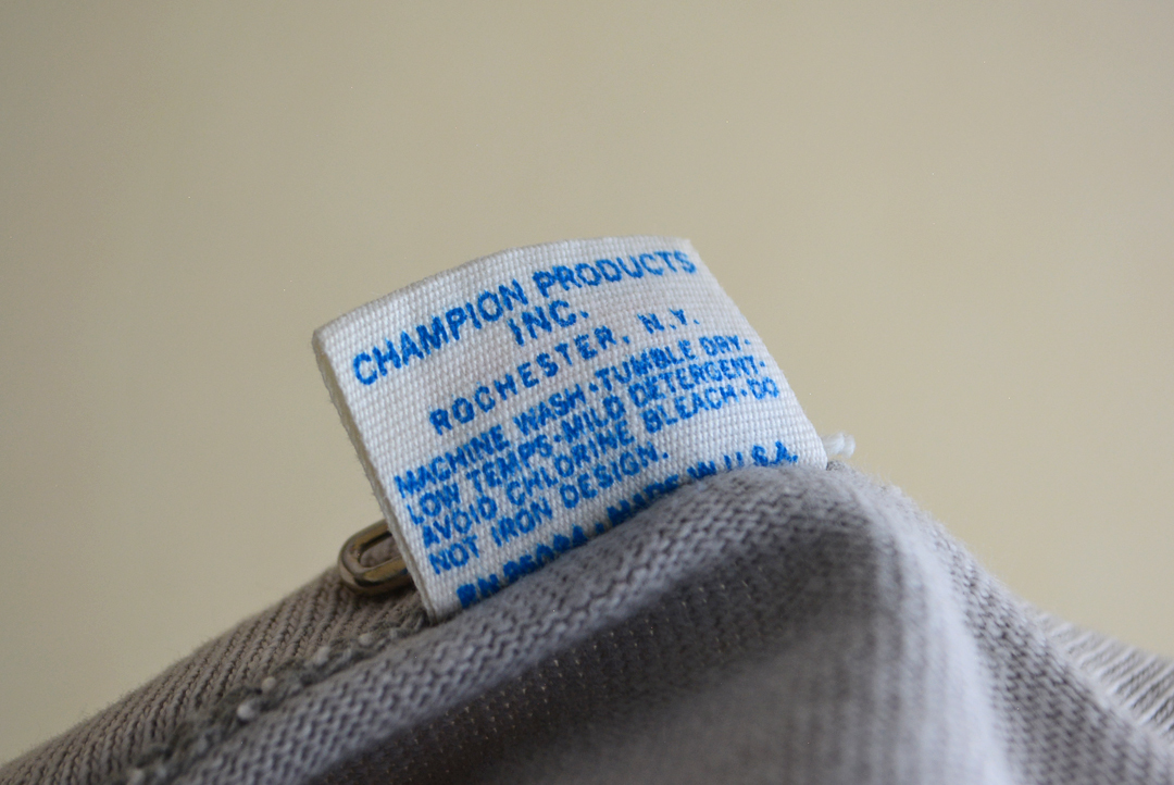 70s Champion WIN フットボールTシャツ OHIO STATE 表記L 後期 バータグ グレー MADE IN USA ビンテージ チャンピオン 古着_画像5