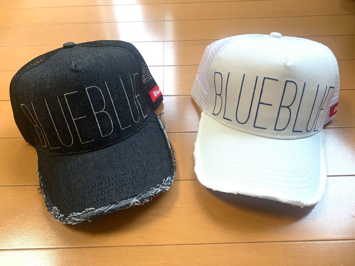 Blue Blue ブルーブルーデニムキャップ ブラック& コットンキャップ