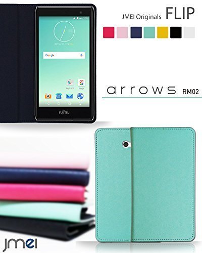 arrows RM02 arrows M02 ケース 手帳型 ベルトなし マグネットなし 折りたたみスマホカバー ホワイト 89_画像2