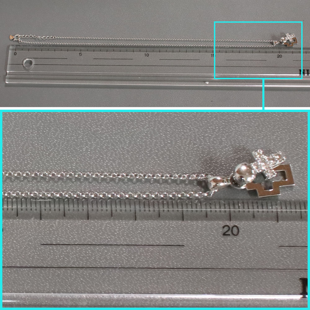 K18ダイヤモンドクロスペンダント D0.15 4.0g_画像9