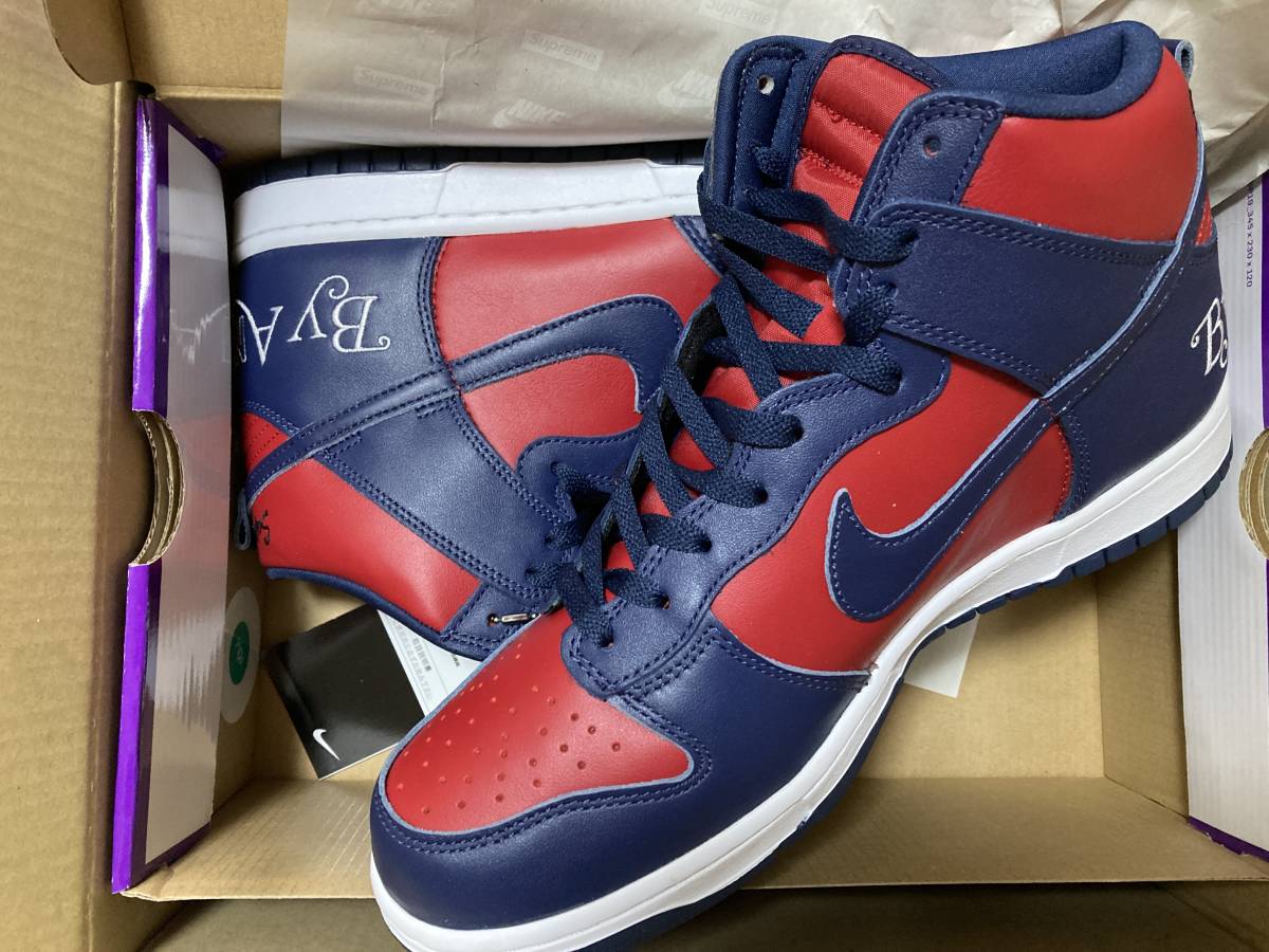 【29cm】Supreme Nike SB DUNK HIGH OG QS BY ANY MEANS　red