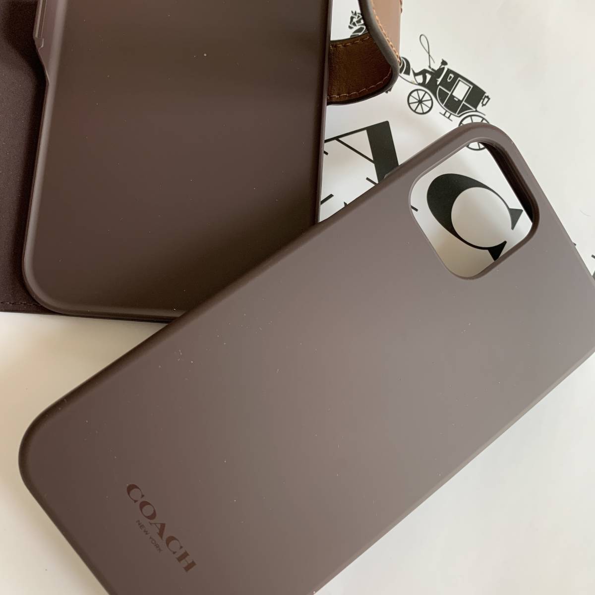  immediately departure *COACH Coach C5089 signature 2way single unit cover . card storage notebook type case use possible iPhone12mini domestic regular price 22000 jpy 