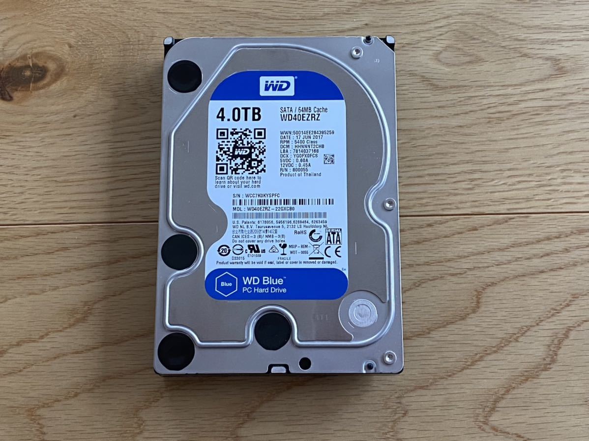 【中古】3.5インチ 4TB HDD WD40EZRZ Western Digital製 【美品】_画像1