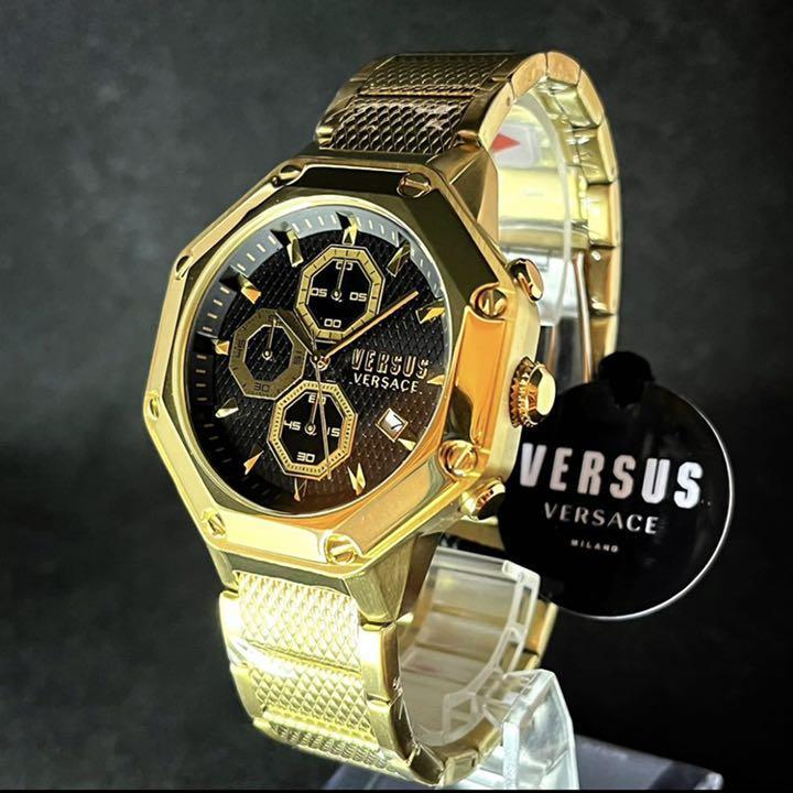 【ゴールド色！】Versus Versace/ベルサス ベルサーチ/メンズ腕時計/新品未使用/プレゼントに/ヴェルサス ヴェルサーチ/ゴールド色/激レア_画像2