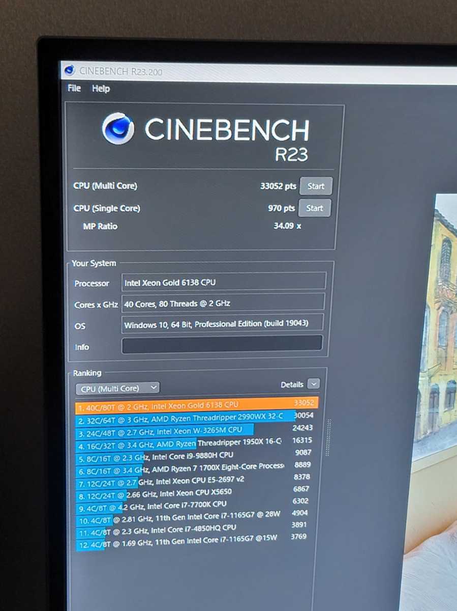 ワークステーション Xeon Gold 6138 デュアルCPU 合計40コア80スレッド
