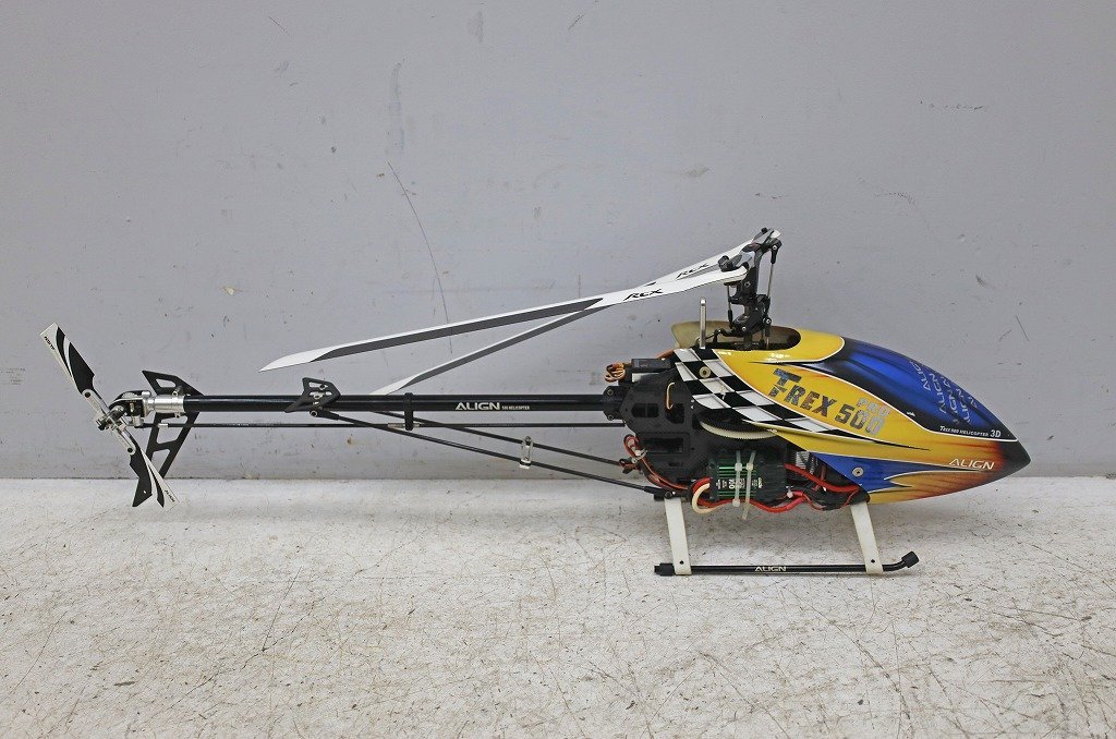 6355A22 ALIGN アライン ラジコンヘリコプター TREX500PRO 全長約93cm ホビーラジコン 趣味_画像2