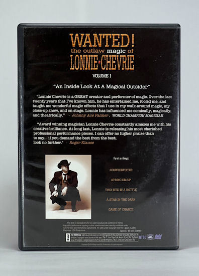  jugglery DVD*WANTED! VOL.1&CAPTURED! VOL.2*LONNIE CHEVRIE* out low Magic 2 volume set *ro knee *sheb Lee * prompt decision have *