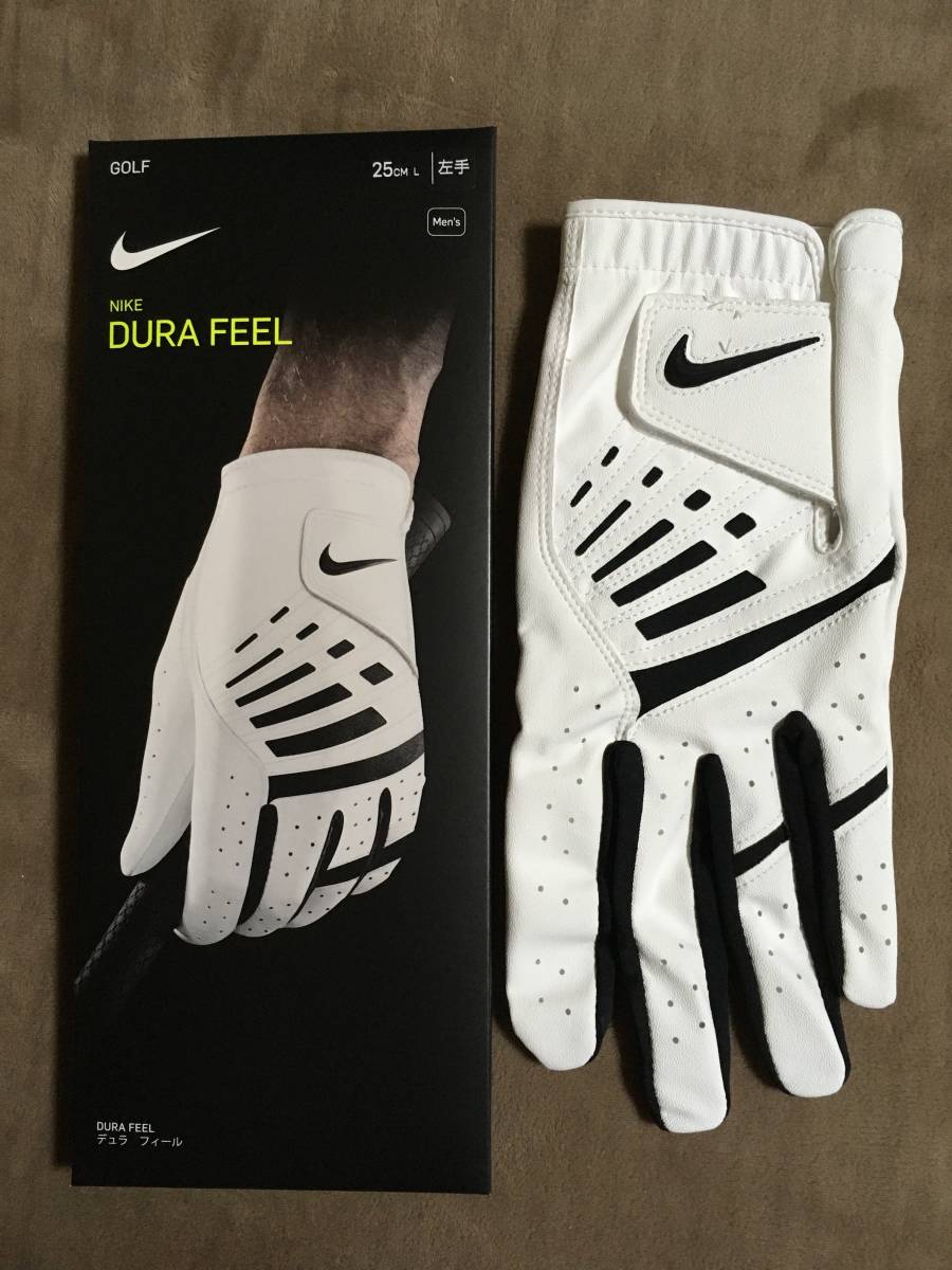 [ free shipping!!* unused goods!]*NIKE Nike *NIKE DURA FEEL Golf glove *MEN\'S/ left hand /25cm/L/ product number :GF1007*