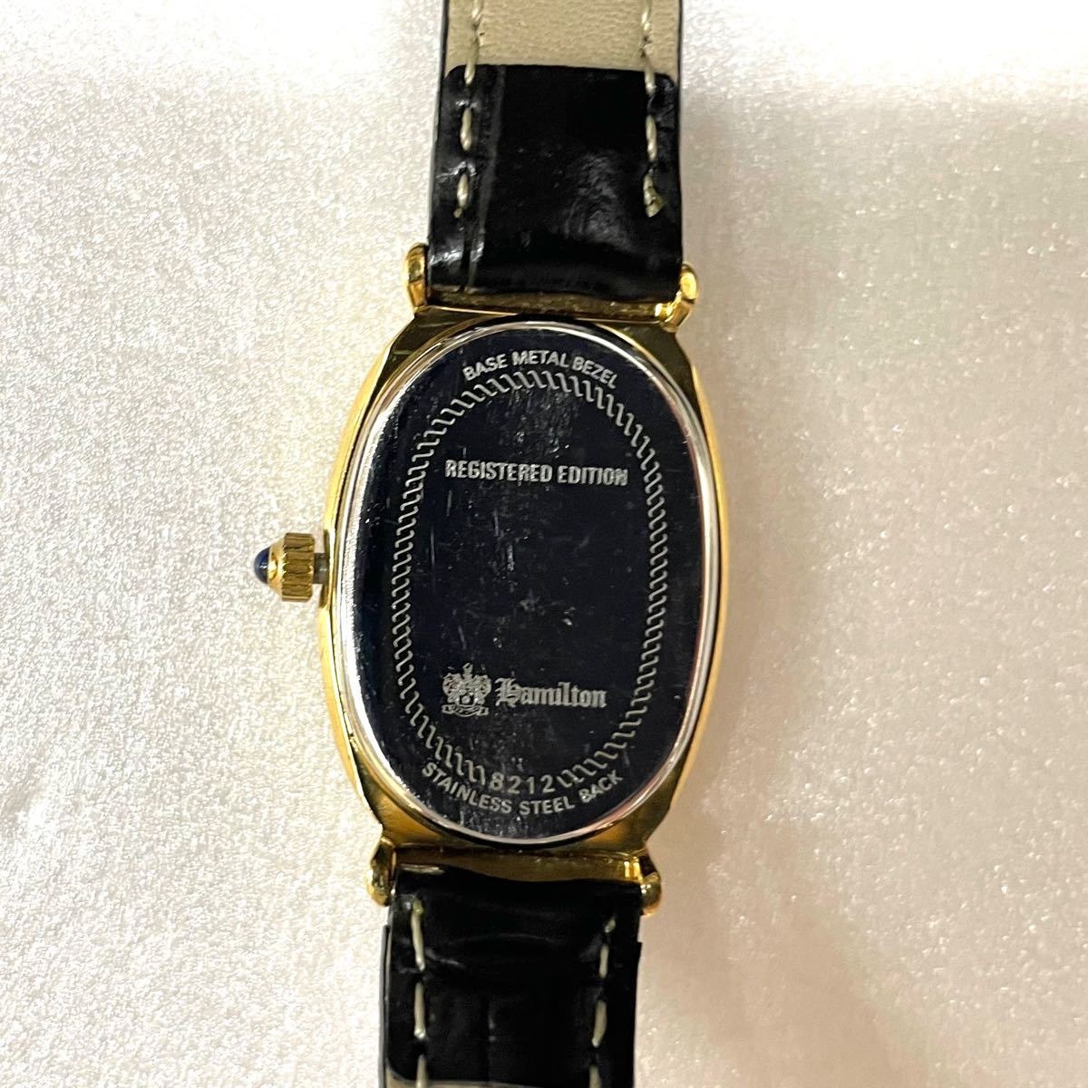 美品・稼働】ハミルトン Hamilton クォーツ 楕円形 ゴールド 美品・稼働】ハミルトン Hamilton クォーツ 楕円形 ゴールド