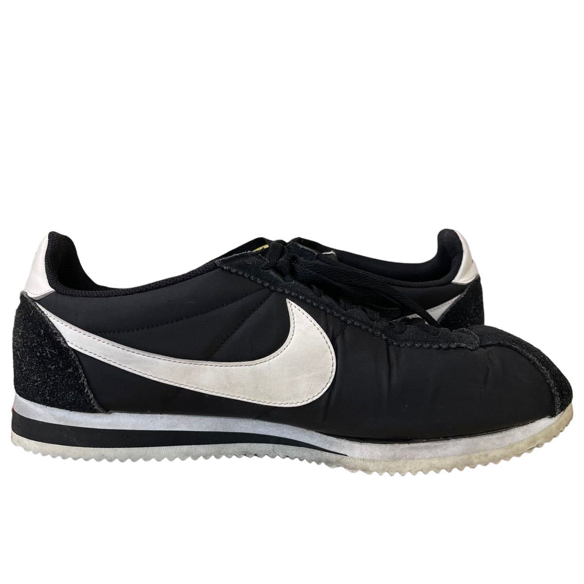 b516 NIKE CLASSIC CORTEZ NYLON ナイキ クラシックコルテッツ ナイロン スニーカー ブラック メンズ メジャー採寸29㎝ シューズ 靴 くつ_画像7