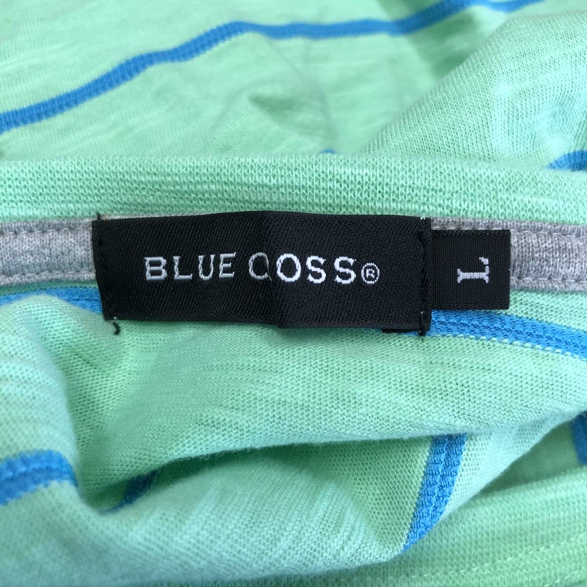 【洋服】 BLUE CROSS：ブルークロス 半袖Tシャツ ライトグリーン ヘッドフォンデザイン サイズ：L 子供服 ジュニアファッション 中古_画像8