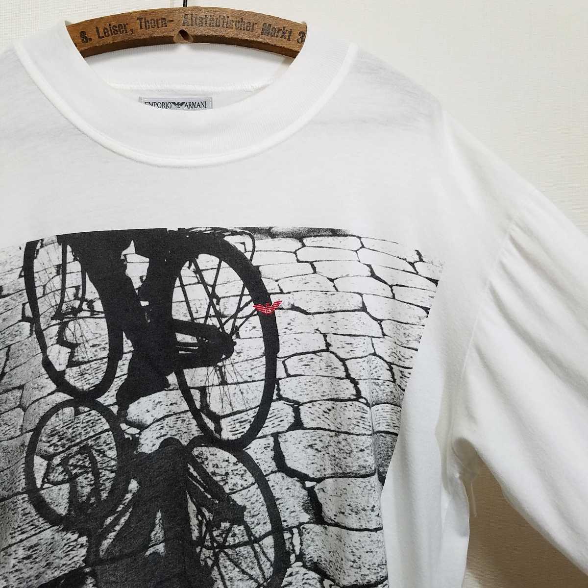 かわいい新作 フォトプリント armani emporio 伊製 90s 80s 長袖 写真