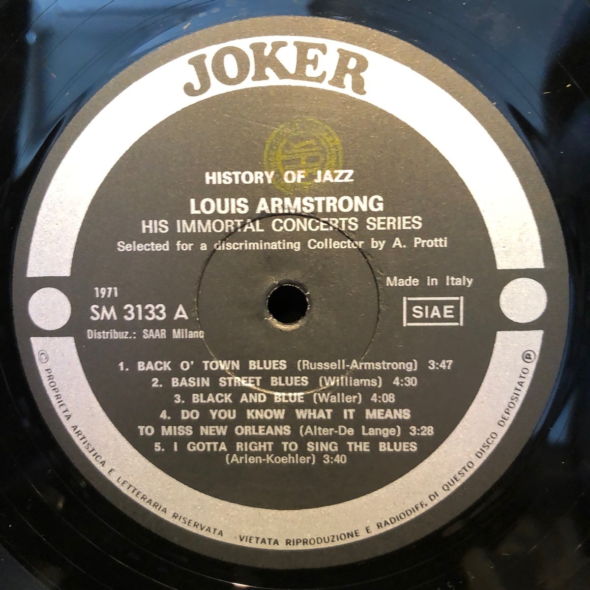 Louis Armstrong / His Immortal Concerts Series LP Joker_画像3