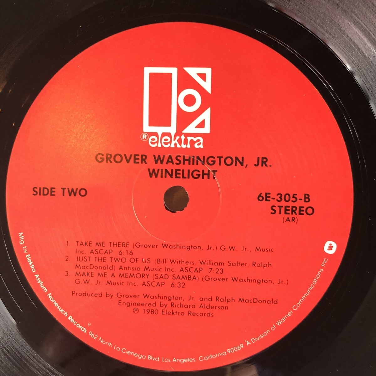 GROVER WASHINGTON JR. / WINELIGHT LP ELEKTRA_画像5