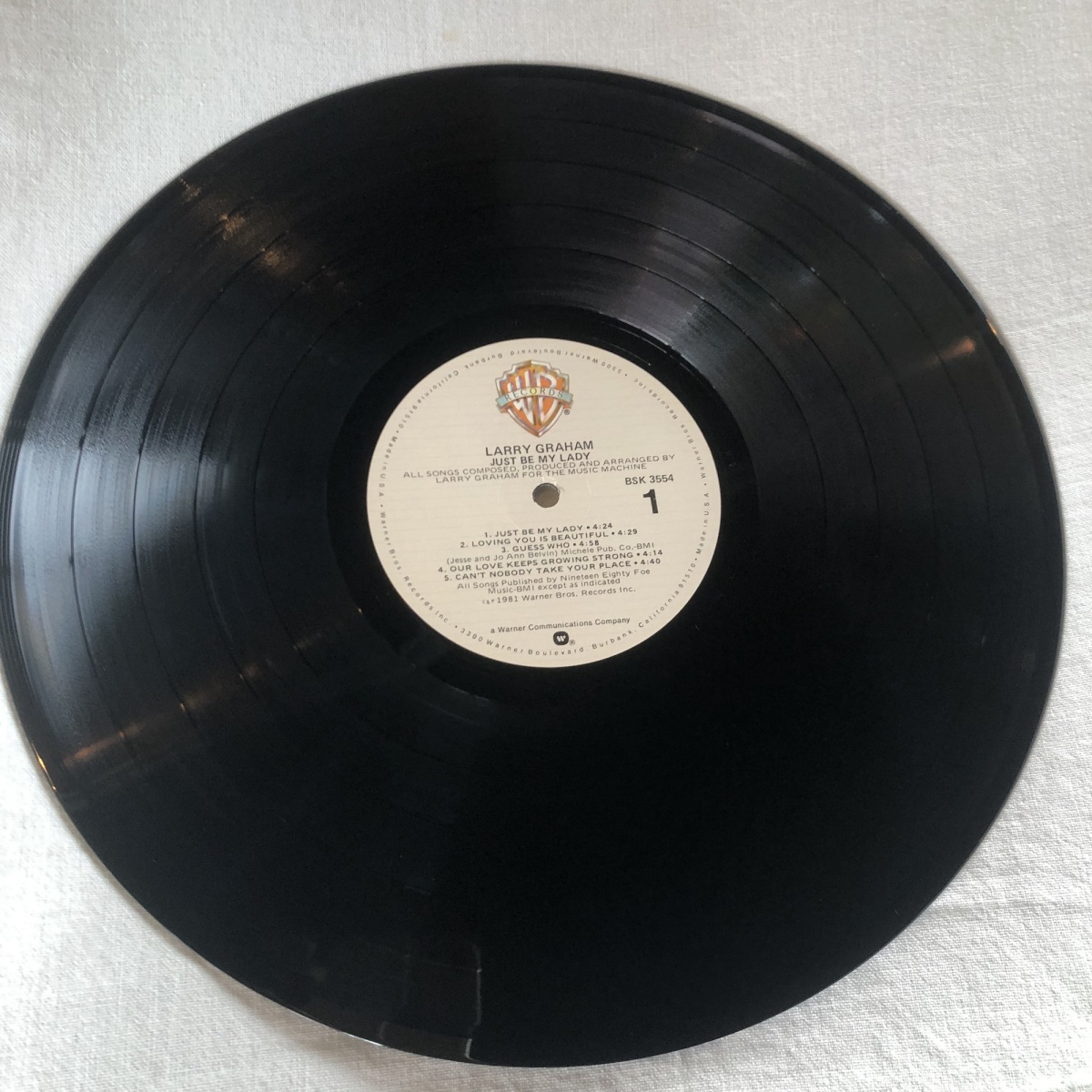 Larry Graham / Just Be My Lady LP Warner Bros. Records_画像4