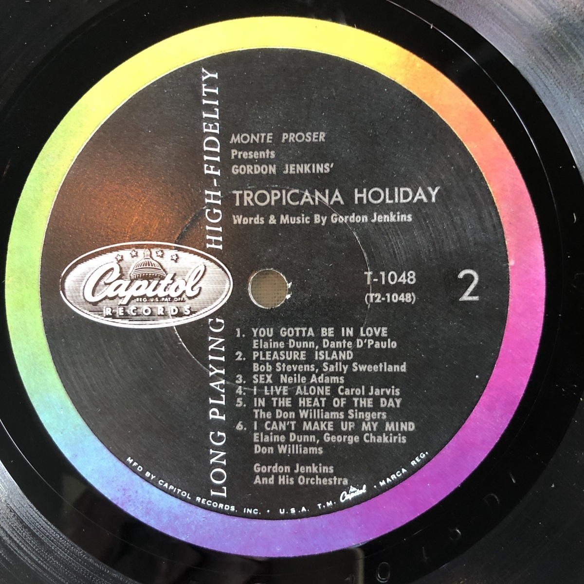 Gordon Jenkins / Tropicana Holiday LP Capitol Records_画像5