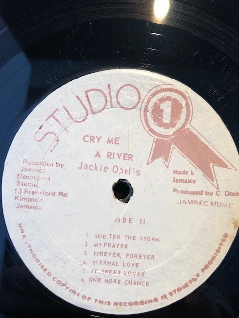JACKIE OPEL / cry me a river LP Studio One