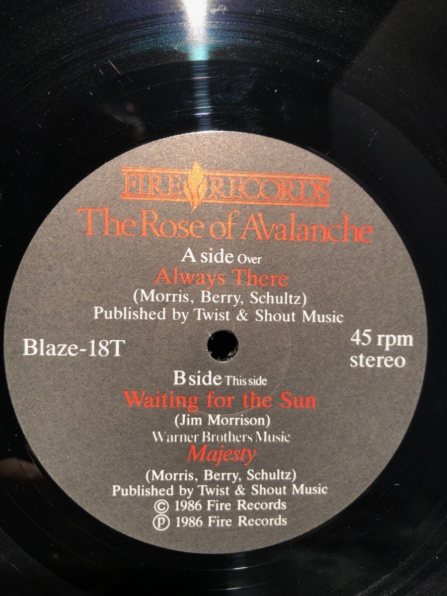 the rose of avalanche / always there12inch FIRE RECORDS_画像3