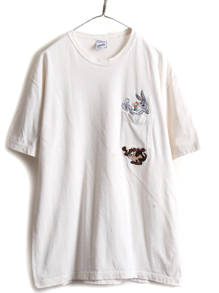 日本に メンズ ( Tシャツ 半袖 刺繍 テューンズ ルーニー ワーナー