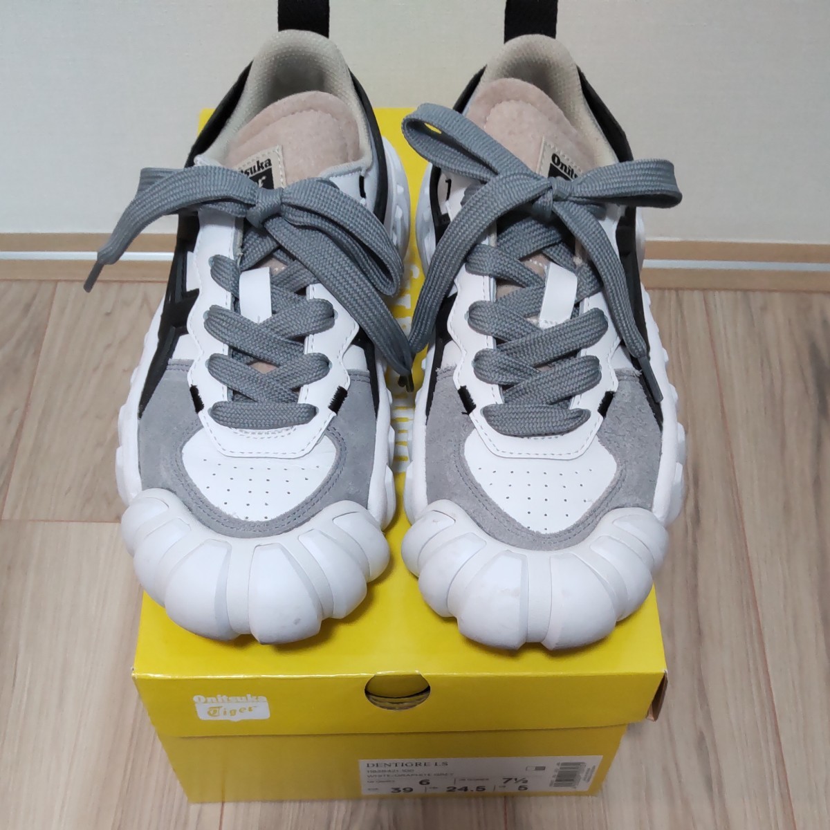 美品】オニツカタイガー DENTIGRE LS 24.5cm 白/グレー | contifarma.pe