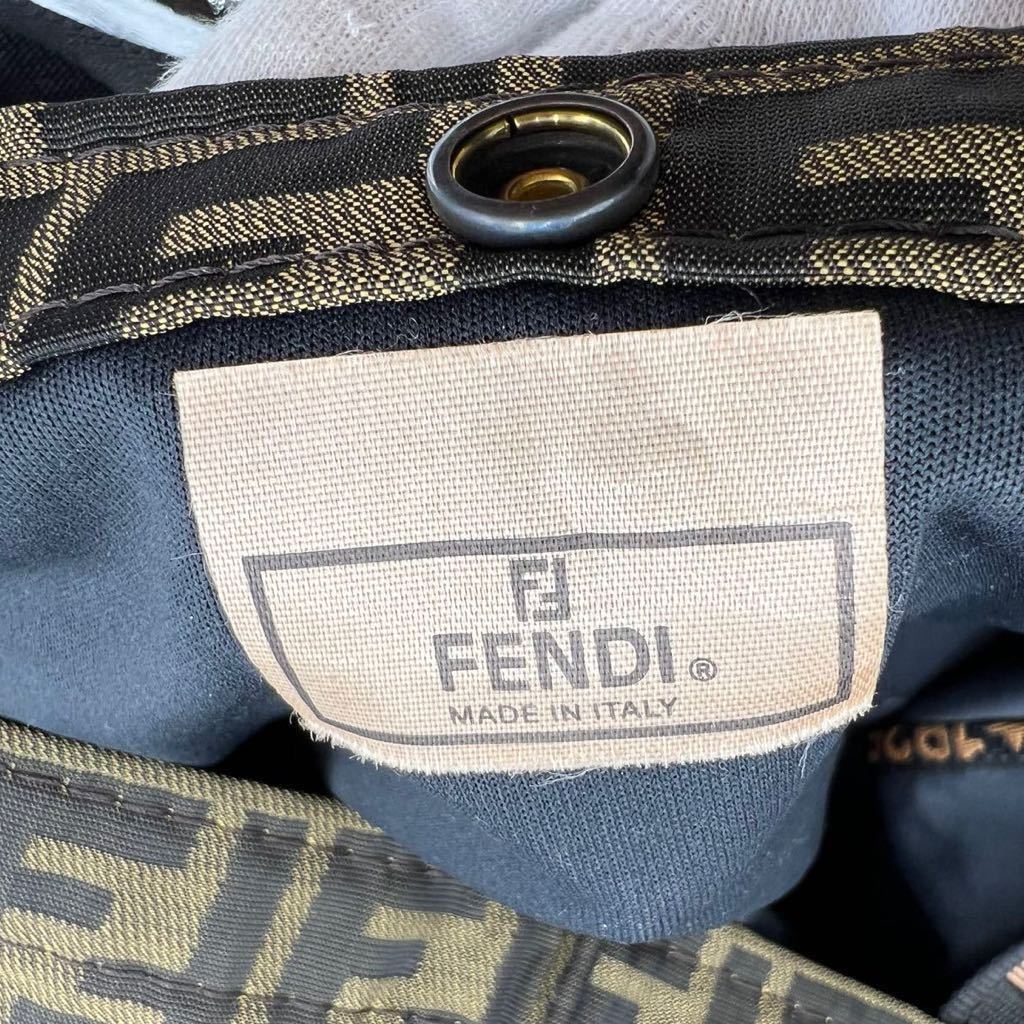 1円〜レア品 FENDI フェンディ ズッカ キャリーバッグ ナイロン