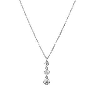 売れ筋がひ新作!アクセサリーヨンドシー4℃プラチナ3ストーンダイヤネックレス 101,200円